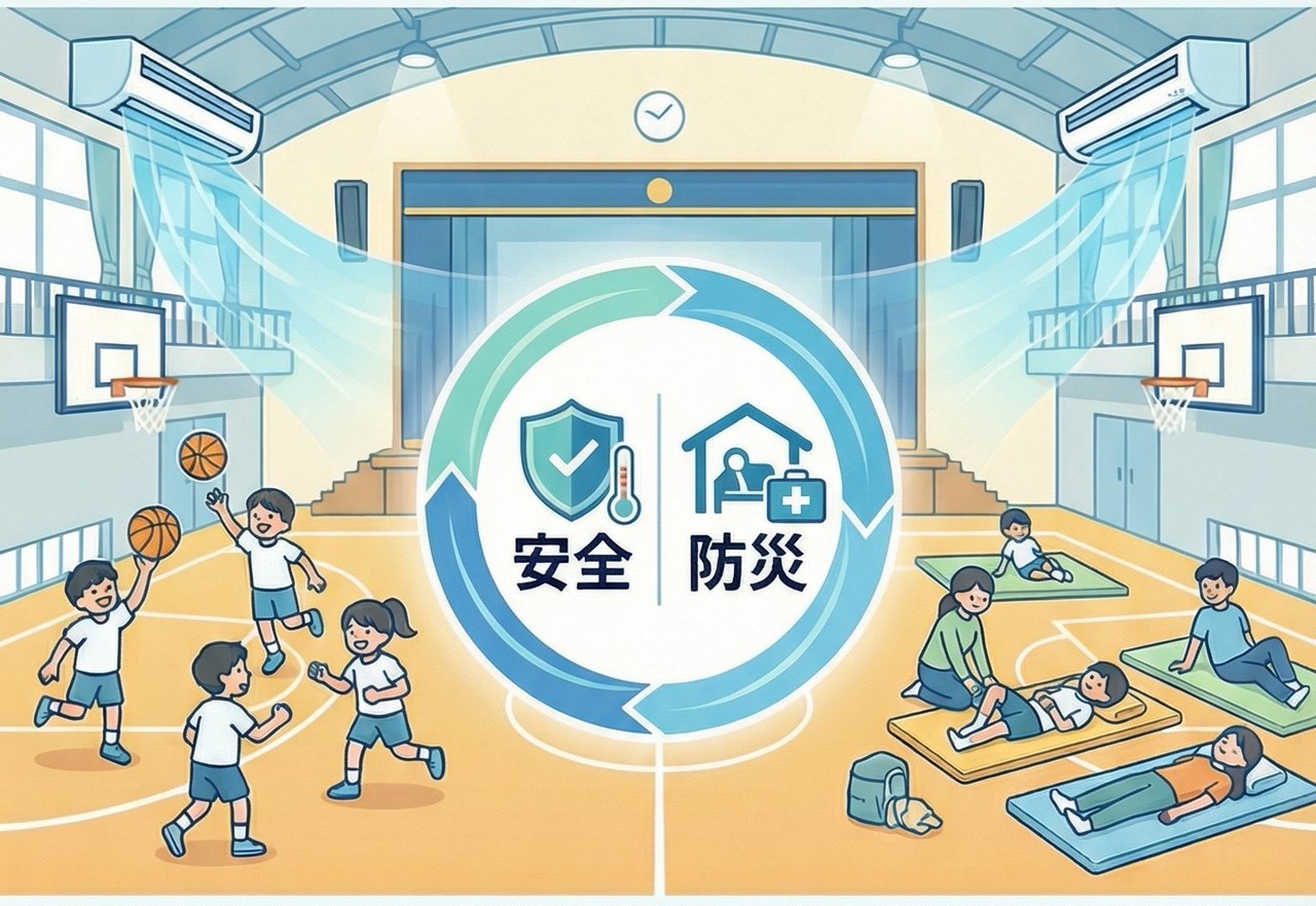 小学校体育館へのエアコン設置 ついに可決